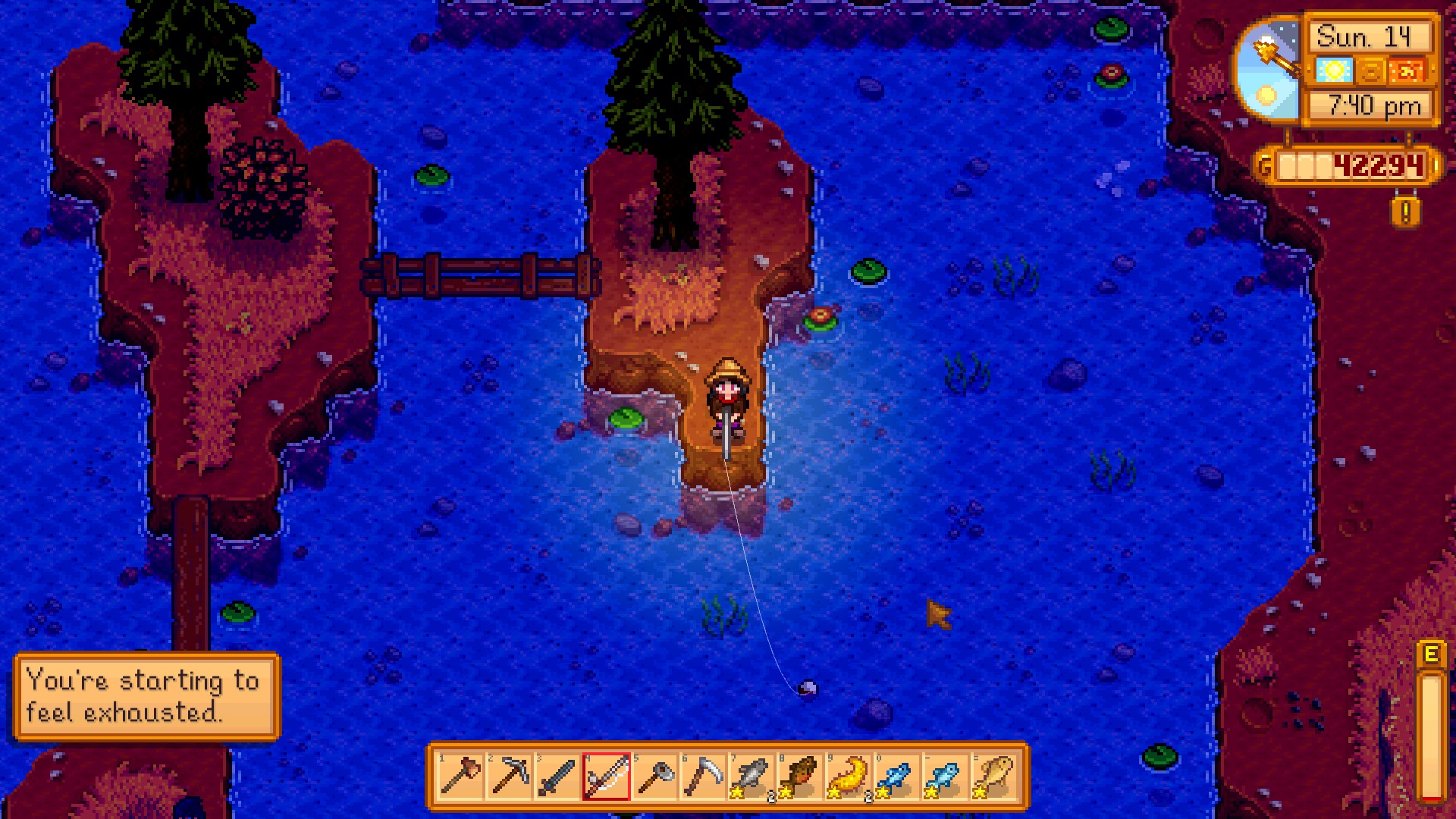 Golden rated fishing location in stardew valley