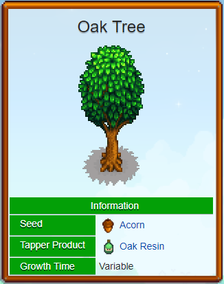 Stardew valley deals oak resin