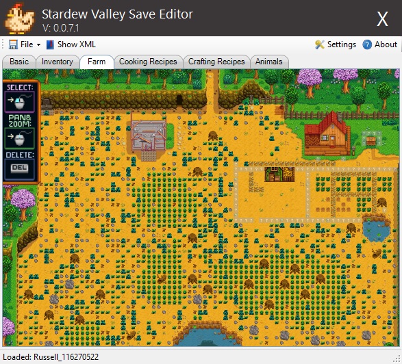 stardew valley save editor mine level