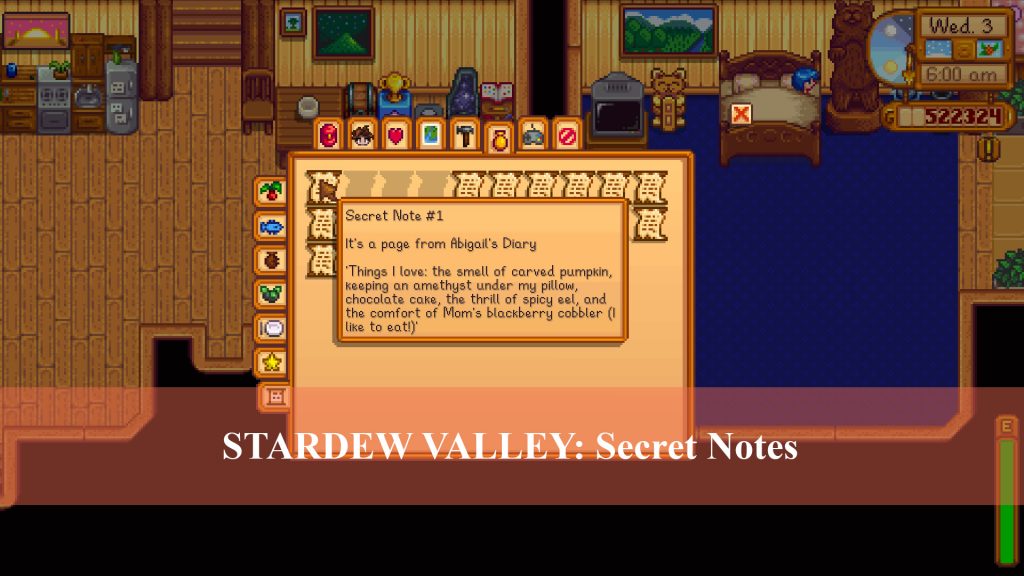 stardew valley secret notes