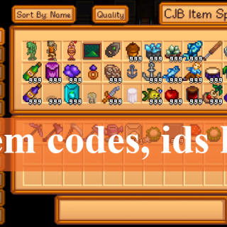 stardew valley items codes